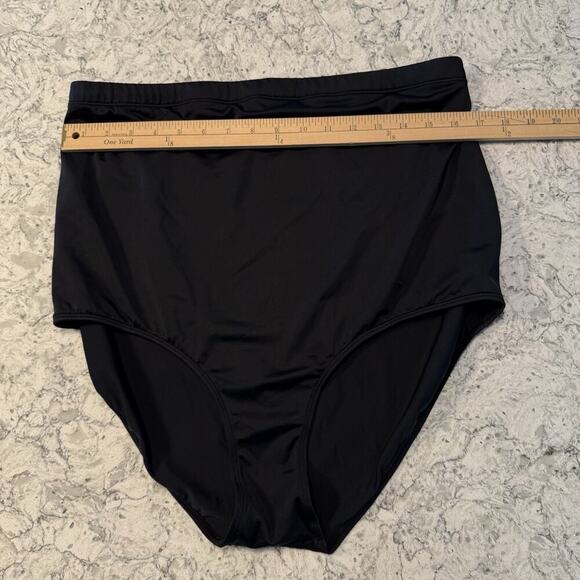 Lands End Swimsuit Womens Plus Size 26W Black Tankini 2 Piece RETRO PINUP - Picture 13 of 15